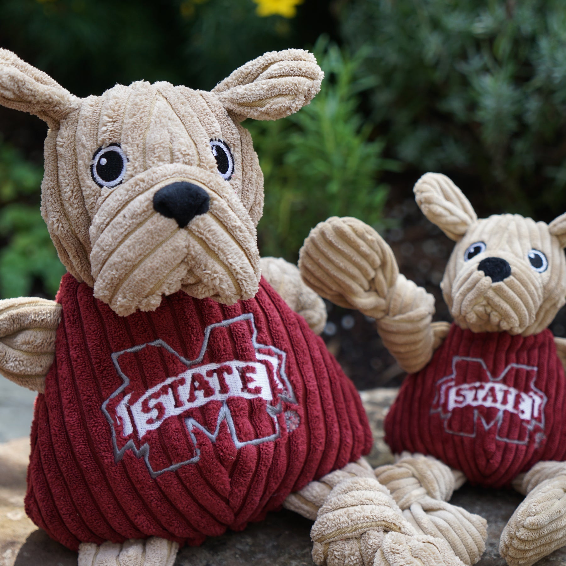 NCAA Mississippi State University, Bully the Bulldog Knottie® Plush Dog Toy - BIG FRENCHIES
