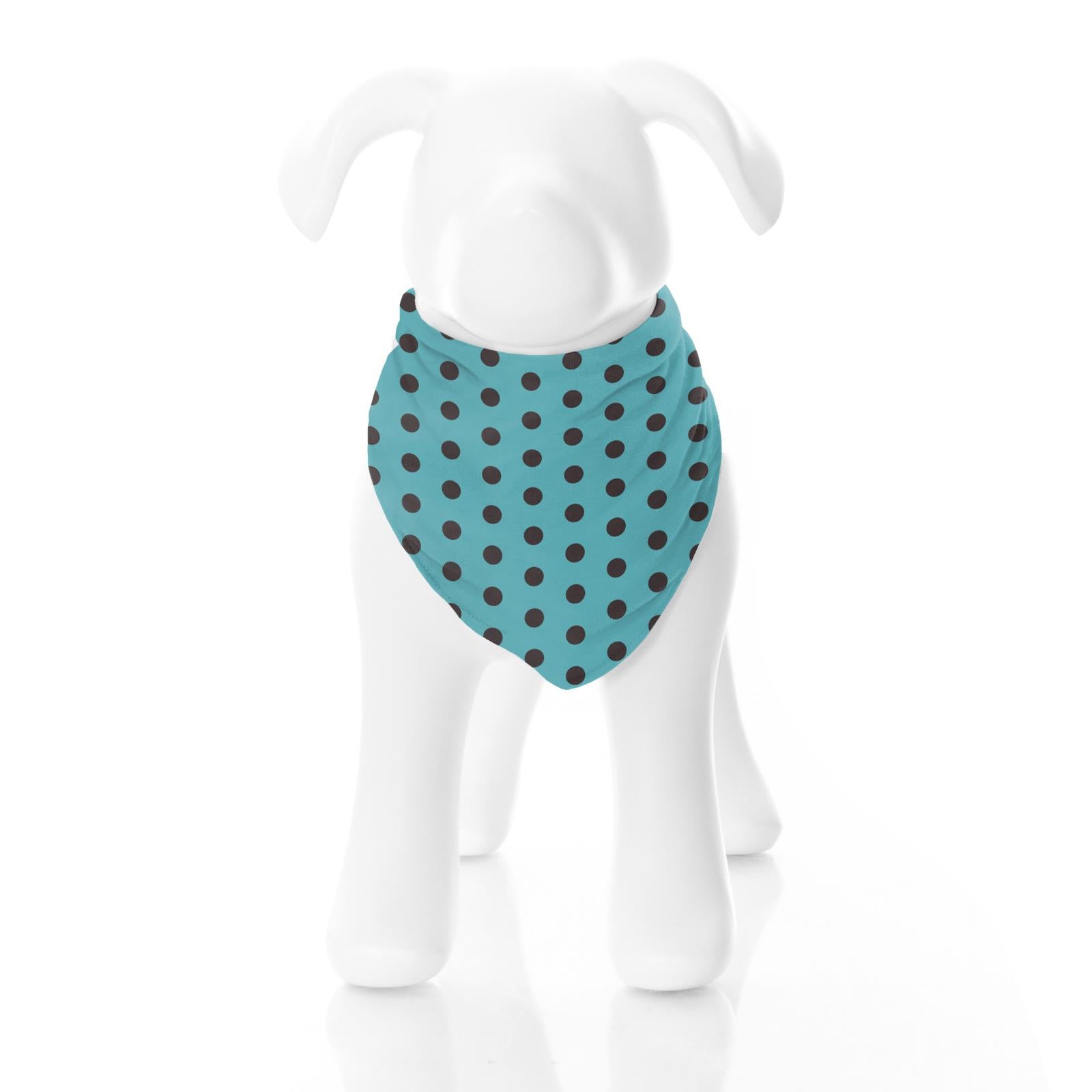 Print Dog Bandana in Glacier Polka Dots