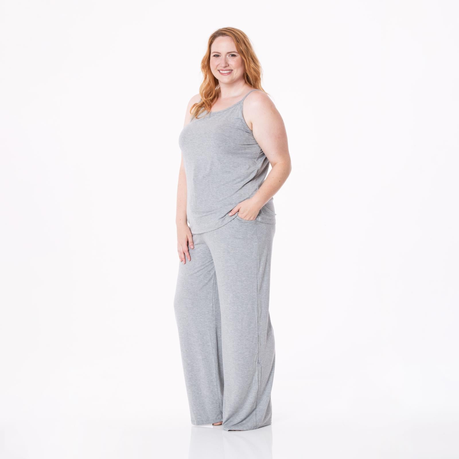 Women's Cami and Lounge Pants Pajama Set in Heathered Mist