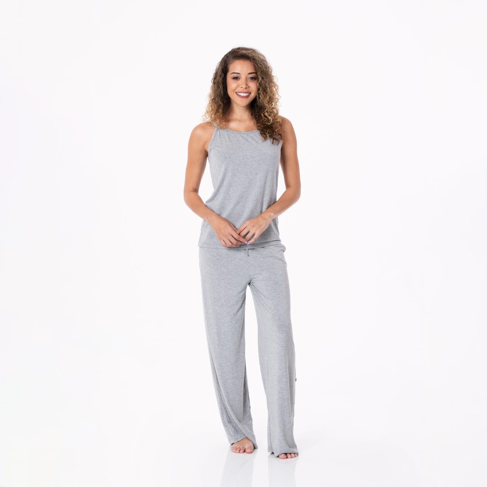 Women's Cami and Lounge Pants Pajama Set in Heathered Mist