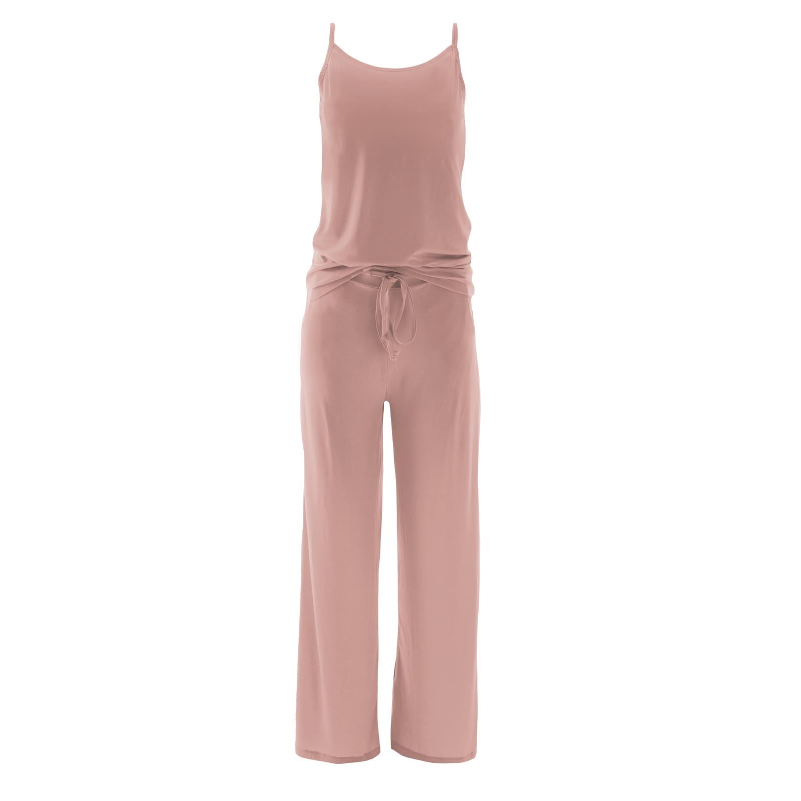 Women's Cami and Lounge Pants Pajama Set in Blush