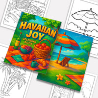 Hawaiian Joy Coloring Pages – 48 Fun Tropical Scenes for Kids - BIG FRENCHIES