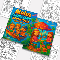 Aloha Shoreline Adventures Coloring Pages – 48 Fun Hawaii Beach Scenes for Kids - BIG FRENCHIES