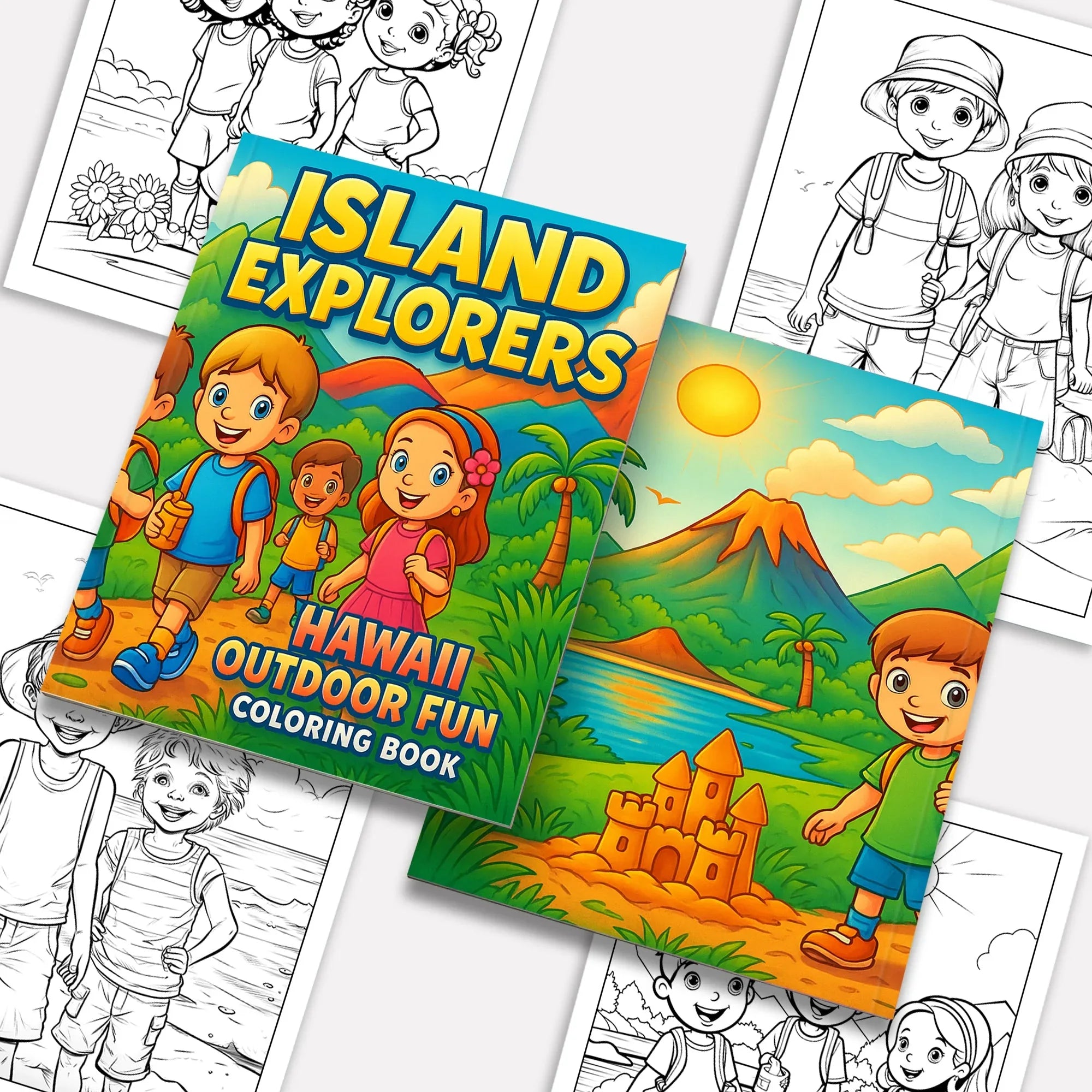 Island Explorers Coloring Pages – 48 Fun Hawaii Outdoor Adventures – For Kids - BIG FRENCHIES