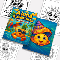Aloha Adventures Coloring Pages – 48 Cute Beach & Ocean Scenes for Kids - BIG FRENCHIES