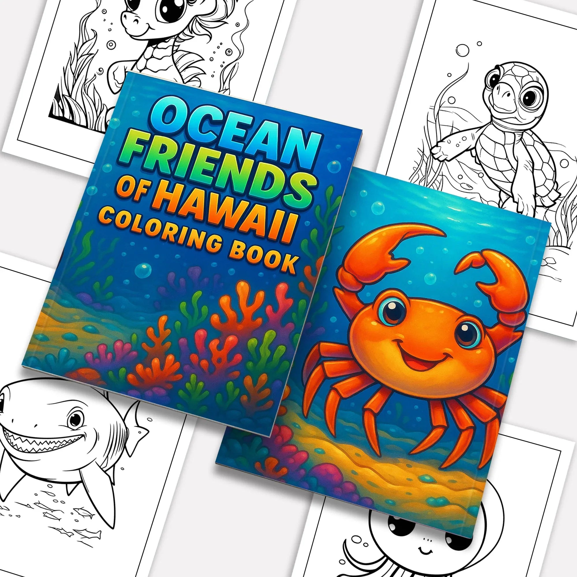Ocean Friends of Hawaii Coloring Pages – 48 Fun Sea Life Designs for Kids - BIG FRENCHIES