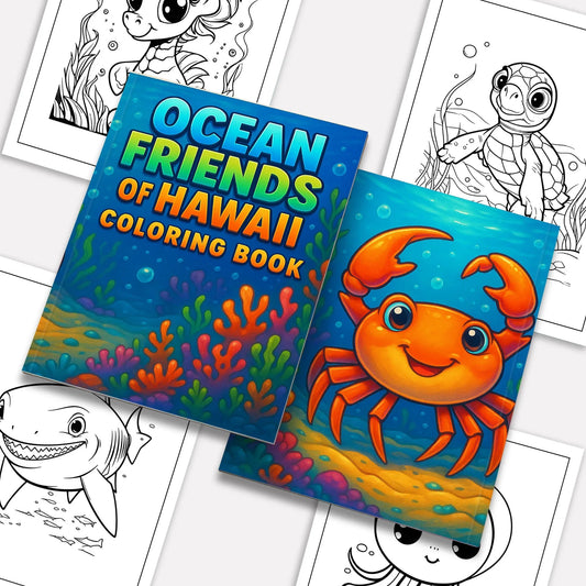 Ocean Friends of Hawaii Coloring Pages – 48 Fun Sea Life Designs for Kids - BIG FRENCHIES