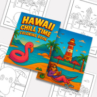 Hawaii Chill Time Coloring Pages – 48 Summer Beach Scenes for Kids - BIG FRENCHIES