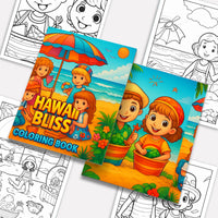 Hawaii Bliss Coloring Pages – 48 Summer Scenes for Kids - BIG FRENCHIES