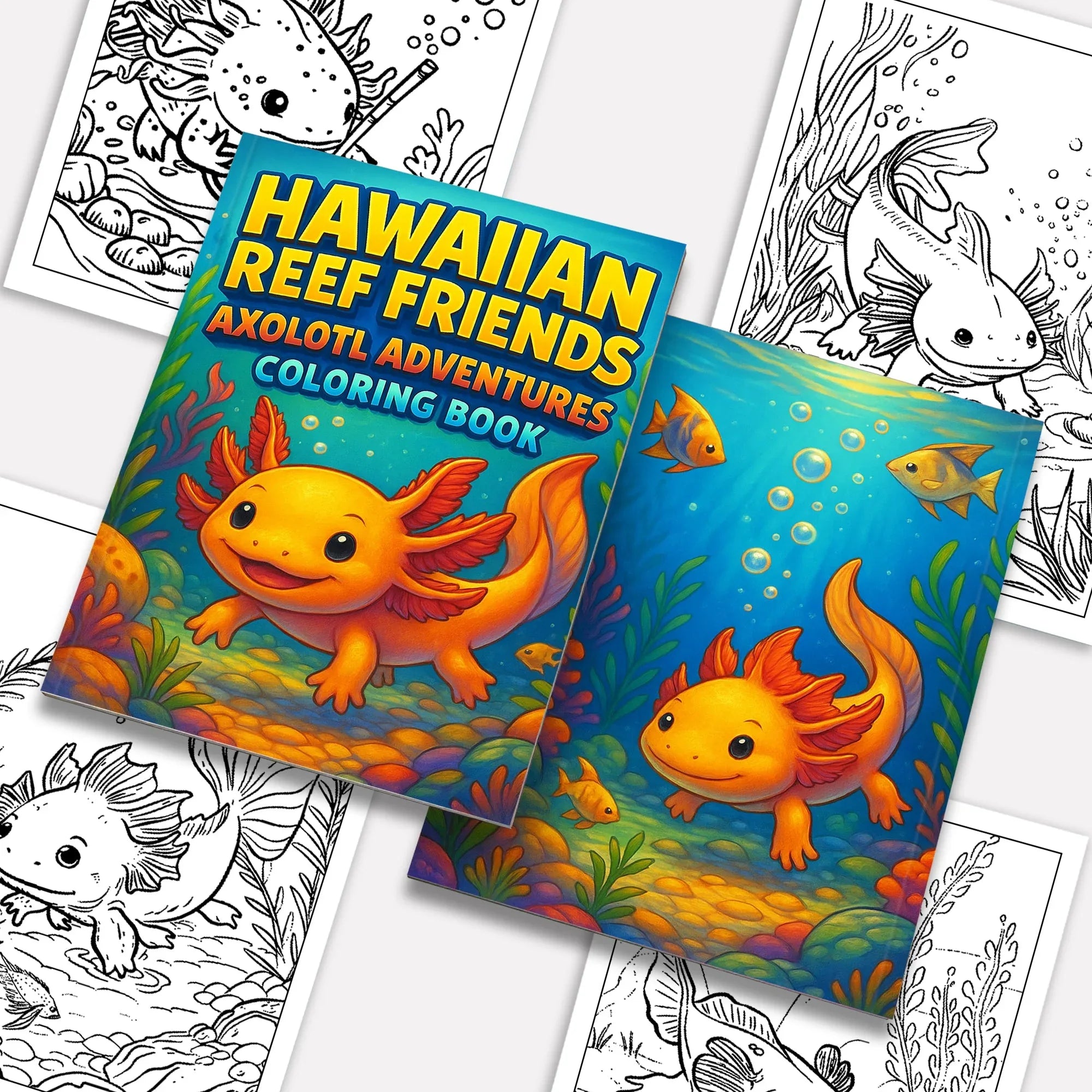 Hawaiian Reef Friends Coloring Pages – 48 Underwater Animal Designs for Kids - BIG FRENCHIES