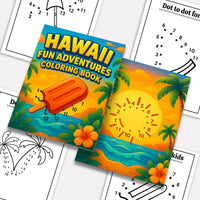 Hawaii Fun Adventures Coloring Pages – 48 Tropical Island Scenes for Kids - BIG FRENCHIES