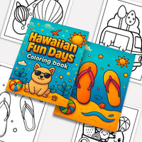 Hawaiian Fun Days Coloring Pages – 48 Cute Beach and Island Activities for Kids - BIG FRENCHIES