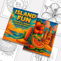 Island Fun – Hawaii Coloring Pages – 48 Tropical Summer Scenes for Kids - BIG FRENCHIES
