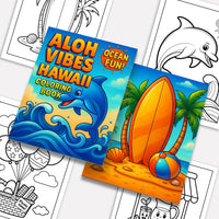 Aloha Vibes Hawaii Coloring Pages – 48 Fun Tropical Scenes for Kids - BIG FRENCHIES