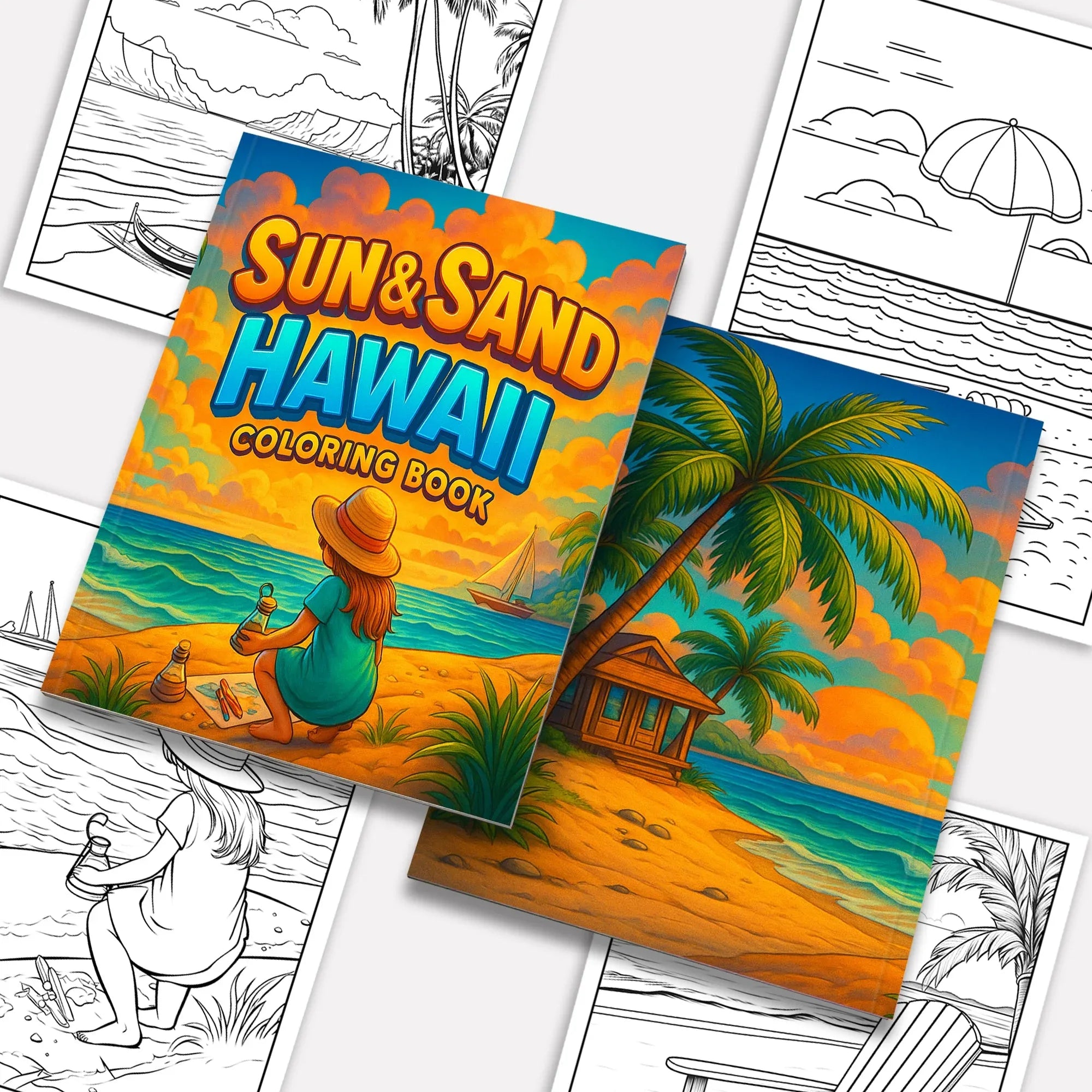 Sun & Sand Hawaii Coloring Pages – 48 Tropical Summer Activities for Kids - BIG FRENCHIES