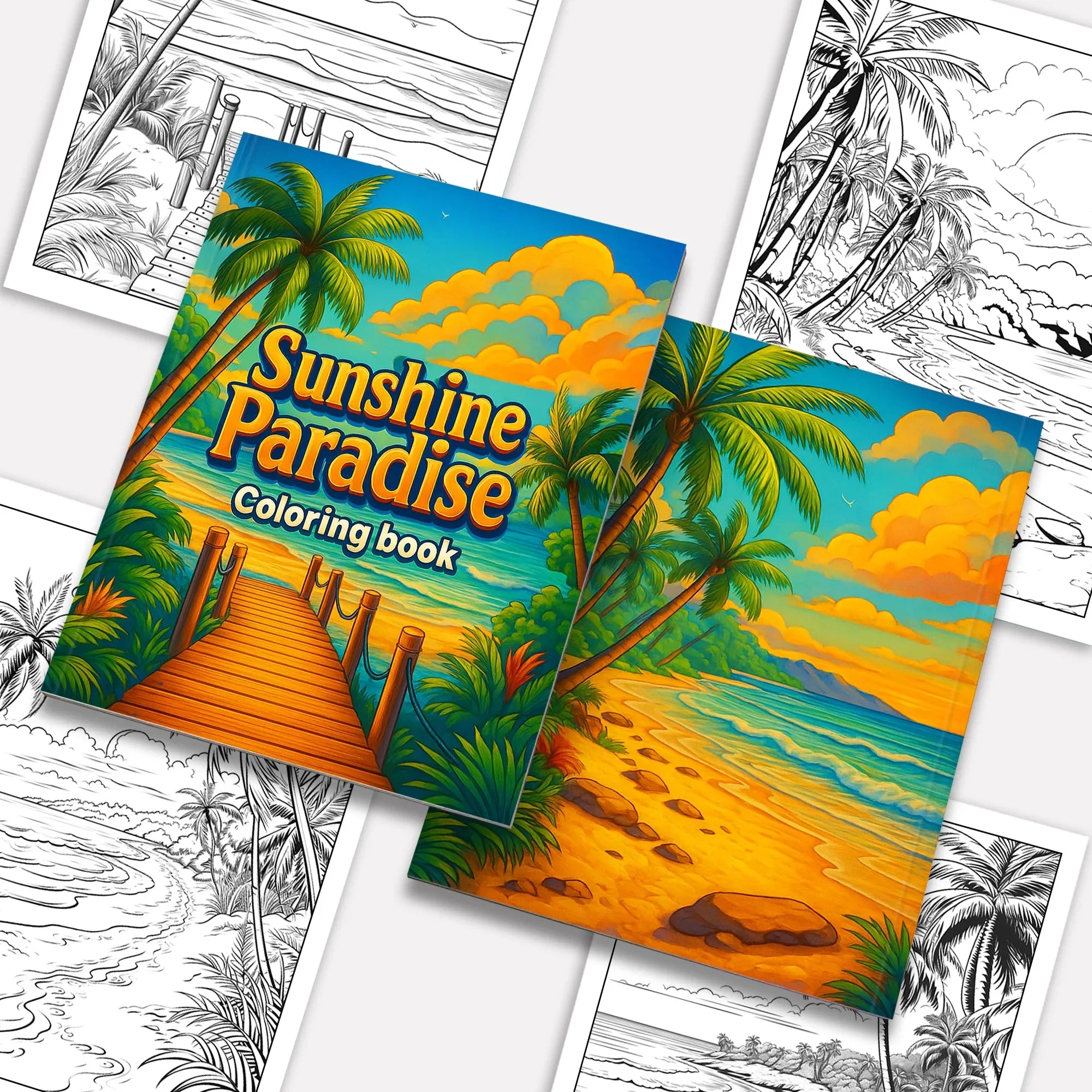 Sunshine Paradise Coloring Pages – 48 Fun and Easy Hawaii-Themed Coloring Sheets for Kids - BIG FRENCHIES