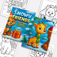 Snowy Friends Coloring Pages – 48 Pages – Cute Winter Animals – For Kids - BIG FRENCHIES