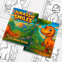 Jurassic Smiles – Friendly Dino Coloring Pages – 48 Pages – Cute Prehistoric Designs – For Kids - BIG FRENCHIES
