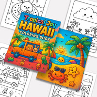 Tropical Joy Hawaii Coloring Pages – 48 Fun and Cute Summer Scenes for Kids - BIG FRENCHIES