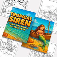 Tropical Siren Coloring Pages – 48 Magical Mermaid Moments for Kids - BIG FRENCHIES