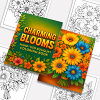 Charming Blooms Coloring Pages – 48 Pages – Flower Bunches, Leaves and Petals, Nature Art – For Adults - BIG FRENCHIES