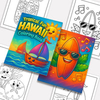 Tropical Fun Hawaii Coloring Pages – 48 Cute Summer Activities for Kids - BIG FRENCHIES