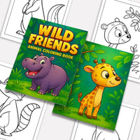Wild Friends Coloring Pages – 48 Pages – Fun Animal Designs – For Kids - BIG FRENCHIES