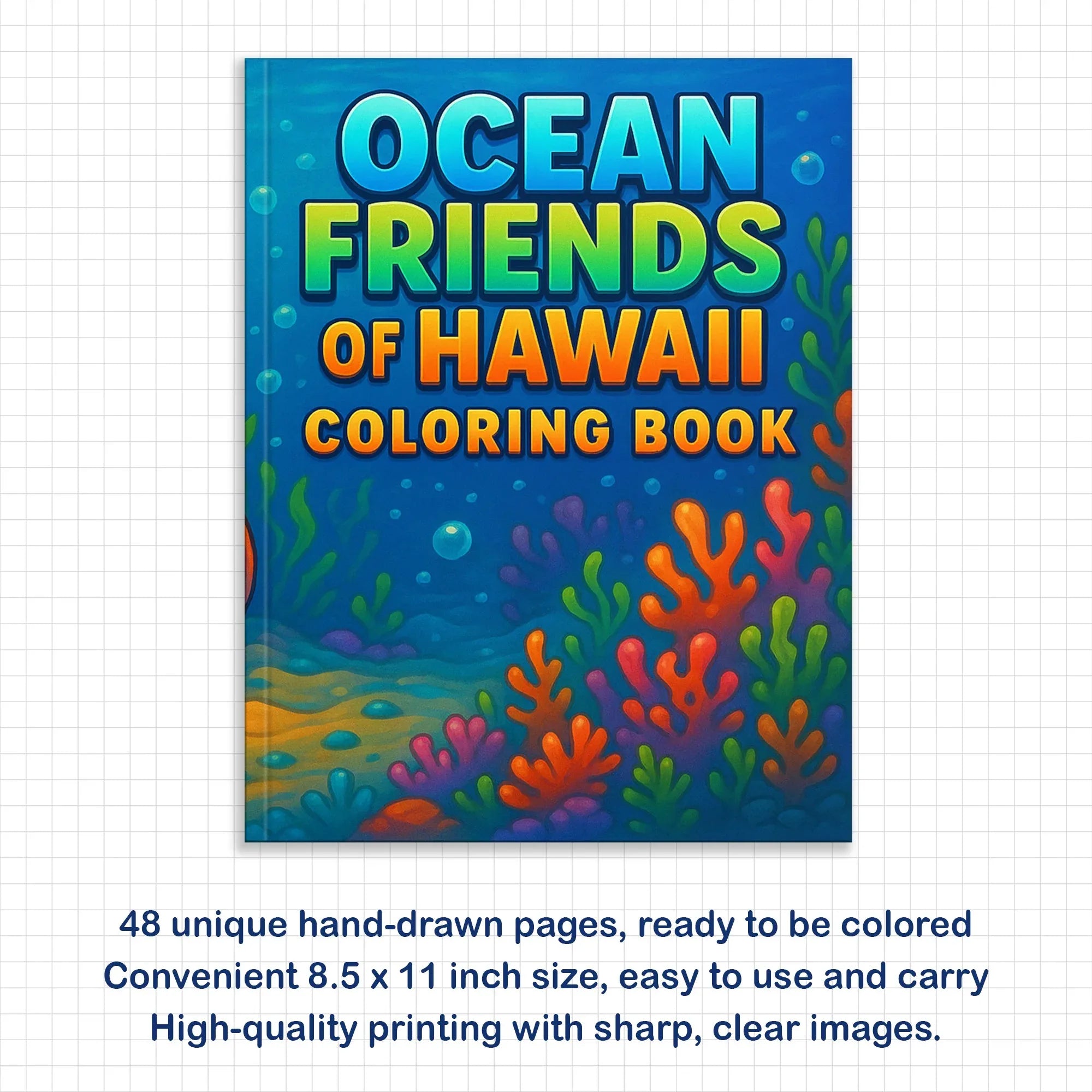 Ocean Friends of Hawaii Coloring Pages – 48 Fun Sea Life Designs for Kids - BIG FRENCHIES