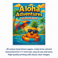 Aloha Adventures Coloring Pages – 48 Cute Beach & Ocean Scenes for Kids - BIG FRENCHIES