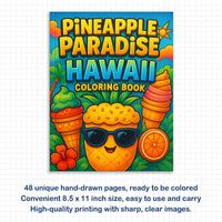Pineapple Paradise Hawaii Coloring Pages – 48 Fun Summer Scenes for Kids - BIG FRENCHIES
