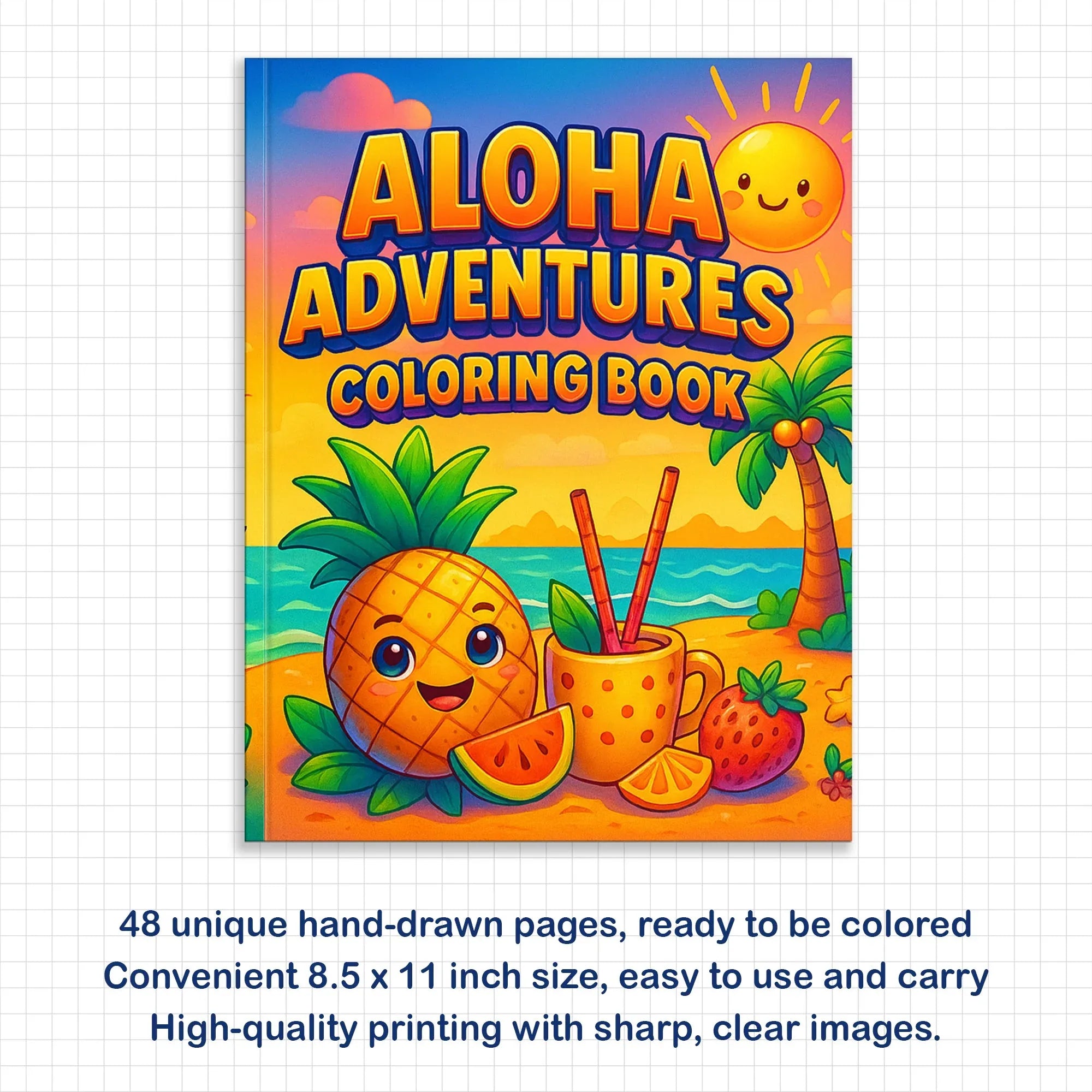 Aloha Adventures Coloring Pages – 48 Fun Island Designs for Kids - BIG FRENCHIES