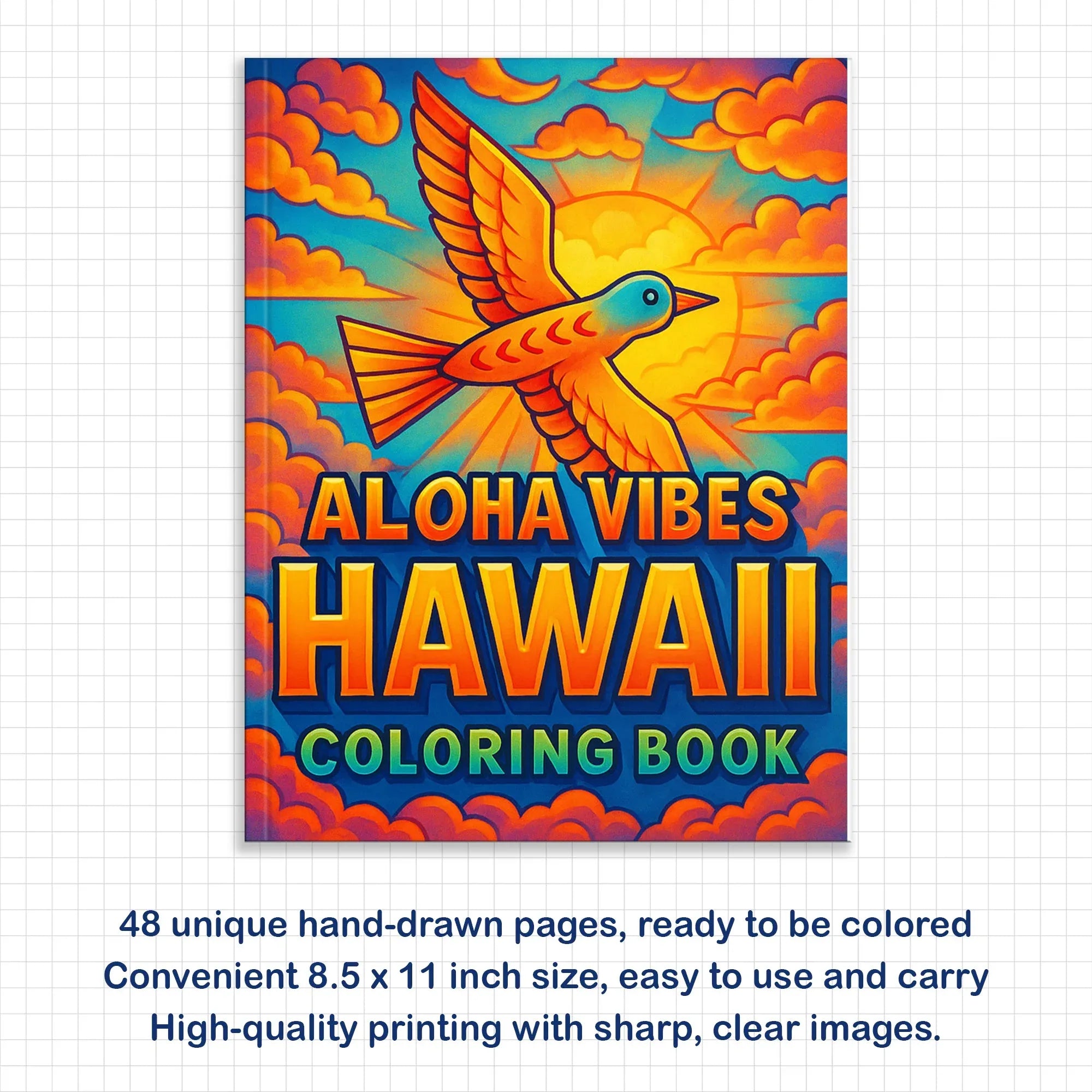Aloha Vibes Hawaii Coloring Pages – 48 Fun Beach & Island Scenes for Kids - BIG FRENCHIES
