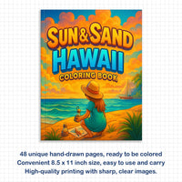 Sun & Sand Hawaii Coloring Pages – 48 Tropical Summer Activities for Kids - BIG FRENCHIES