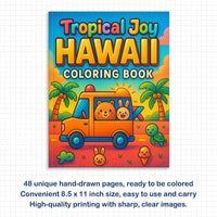 Tropical Joy Hawaii Coloring Pages – 48 Fun and Cute Summer Scenes for Kids - BIG FRENCHIES