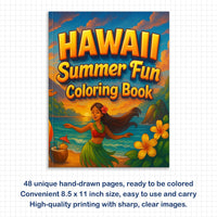 Hawaii Summer Fun Coloring Pages – 48 Beach Activities and Island Adventures for Kids - BIG FRENCHIES