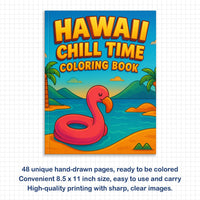 Hawaii Chill Time Coloring Pages – 48 Summer Beach Scenes for Kids - BIG FRENCHIES