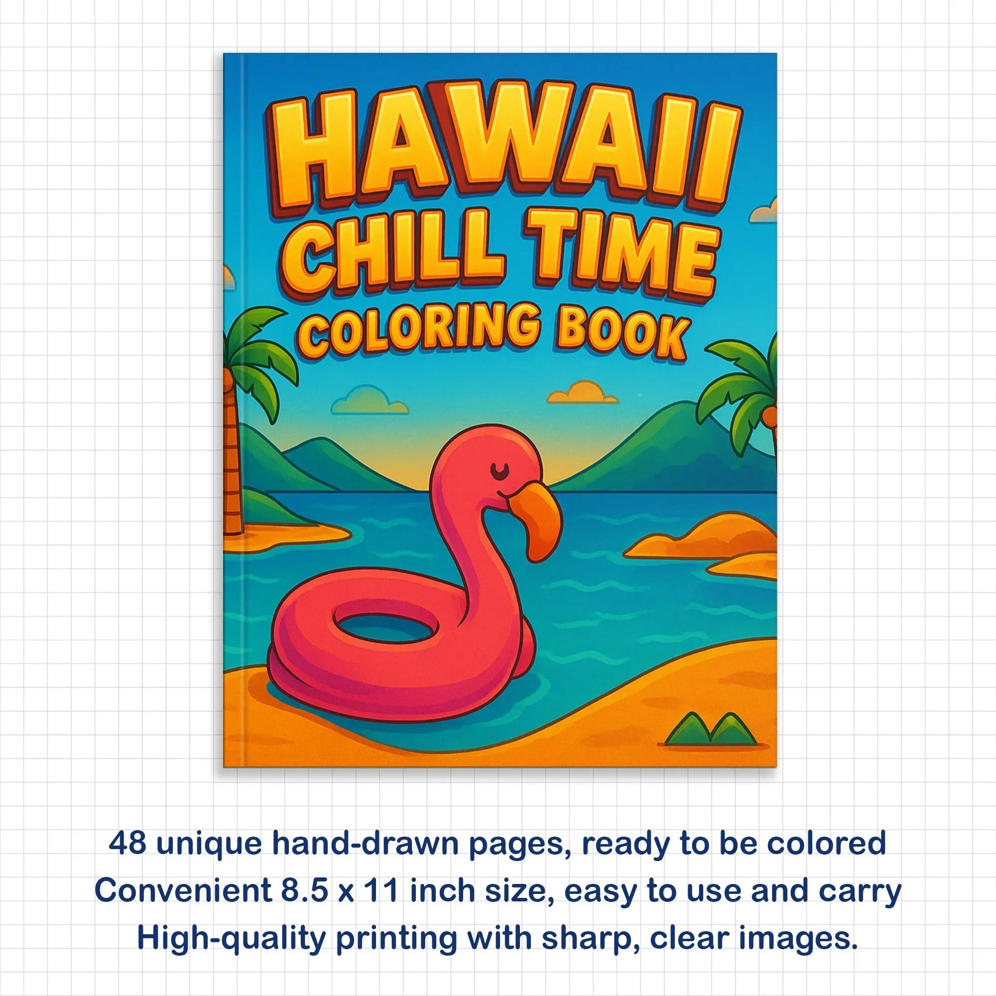 Hawaii Chill Time Coloring Pages – 48 Summer Beach Scenes for Kids - BIG FRENCHIES