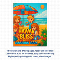 Hawaii Bliss Coloring Pages – 48 Summer Scenes for Kids - BIG FRENCHIES