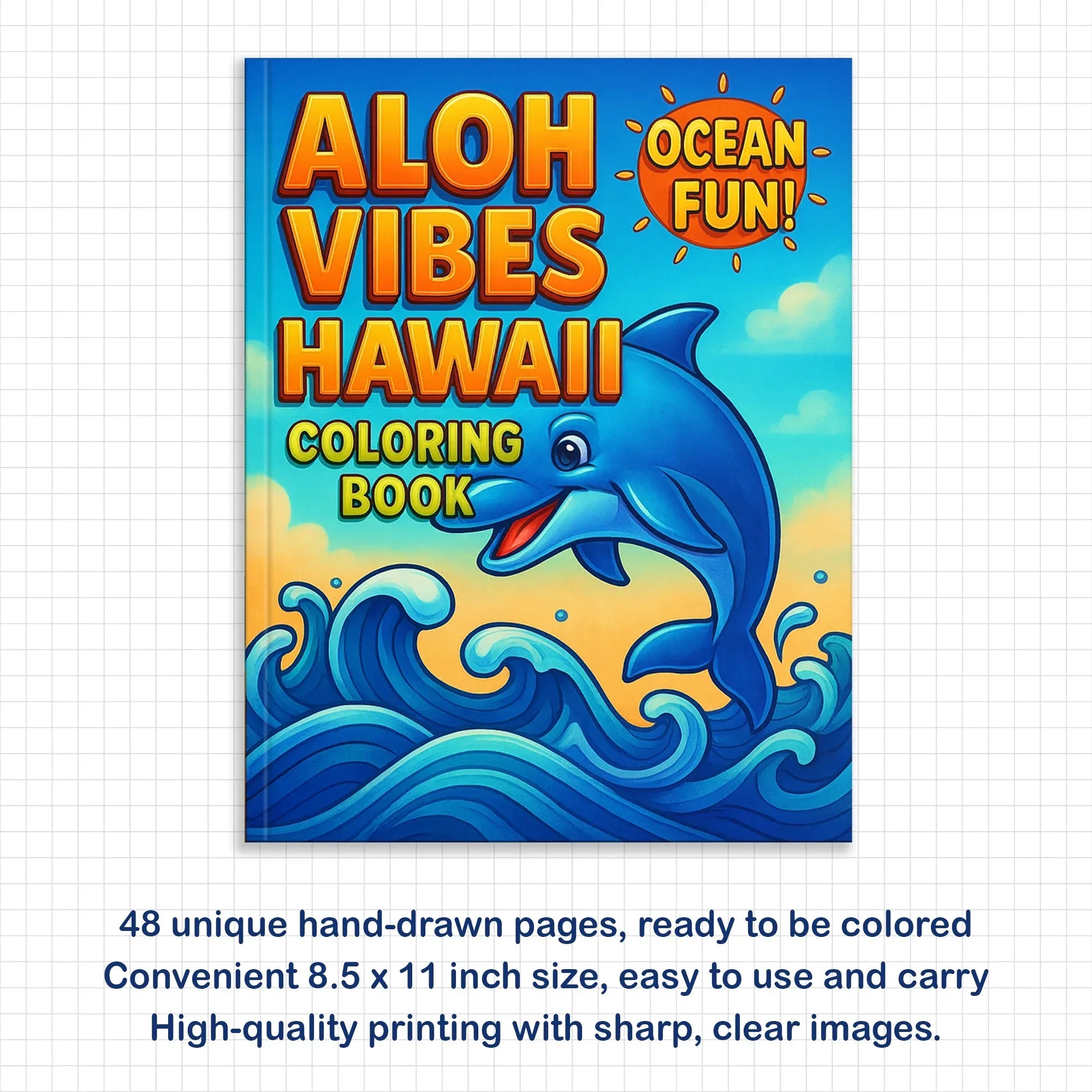Aloha Vibes Hawaii Coloring Pages – 48 Fun Tropical Scenes for Kids - BIG FRENCHIES