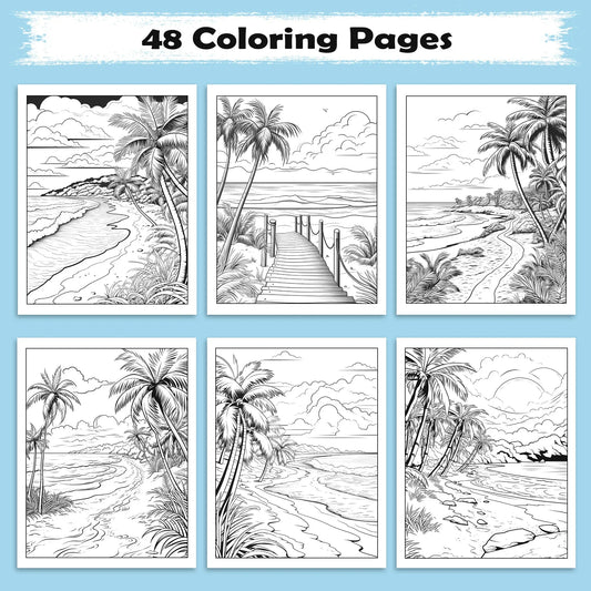 Sunshine Paradise Coloring Pages – 48 Fun and Easy Hawaii-Themed Coloring Sheets for Kids - BIG FRENCHIES