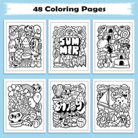 Aloha Doodle Days – Hawaii Coloring Pages – 48 Summer Vacation Scenes – For Kids - BIG FRENCHIES