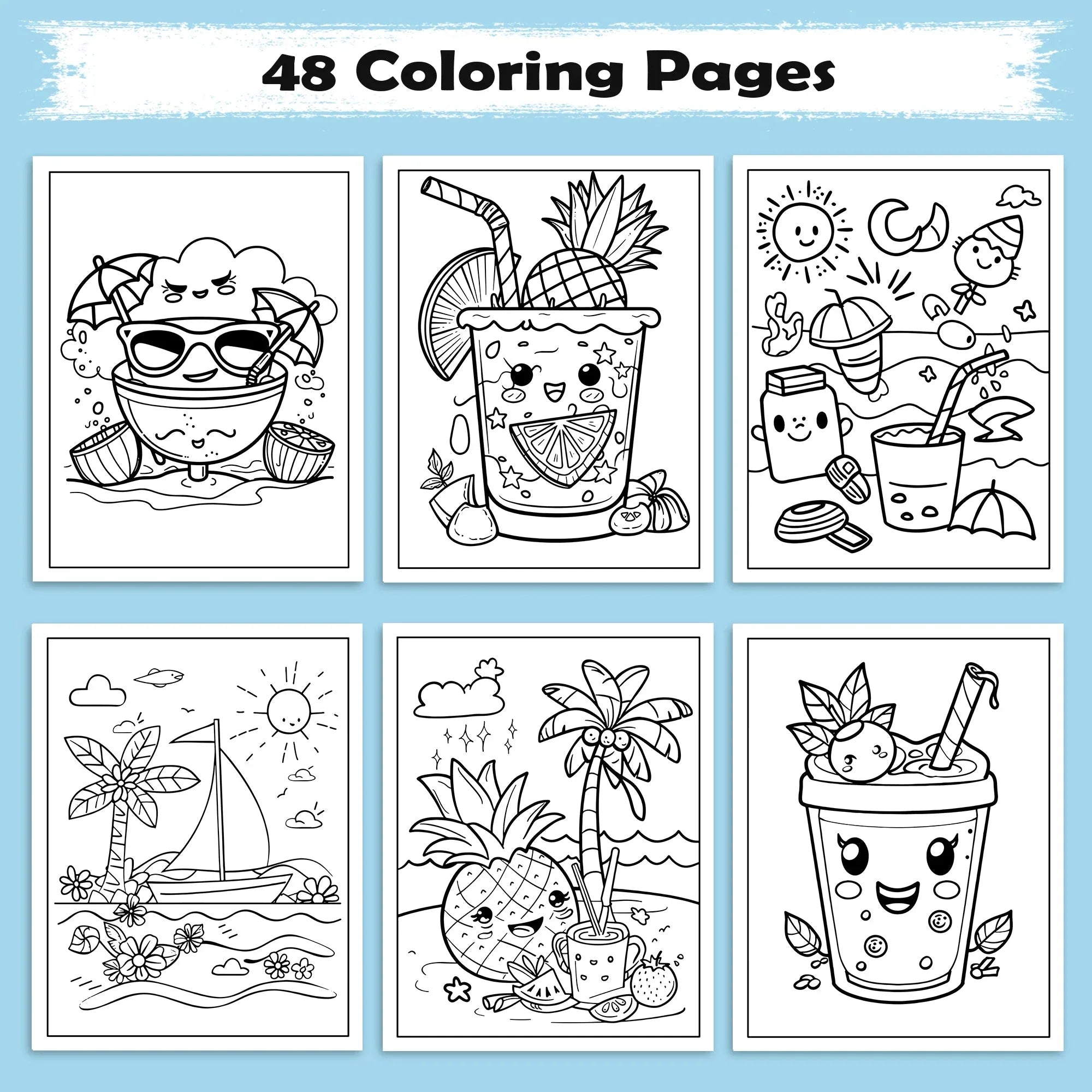 Aloha Adventures Coloring Pages – 48 Fun Island Designs for Kids - BIG FRENCHIES