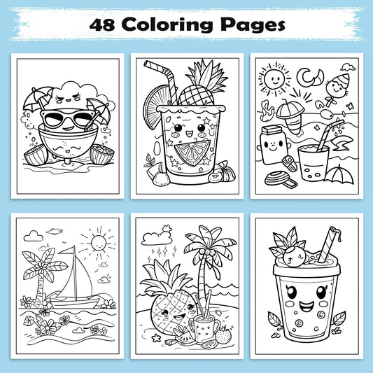 Aloha Adventures Coloring Pages – 48 Fun Island Designs for Kids - BIG FRENCHIES