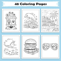 Spooky Tropics Coloring Pages – 48 Haunted Beach & Ghost Designs – For Kids - BIG FRENCHIES