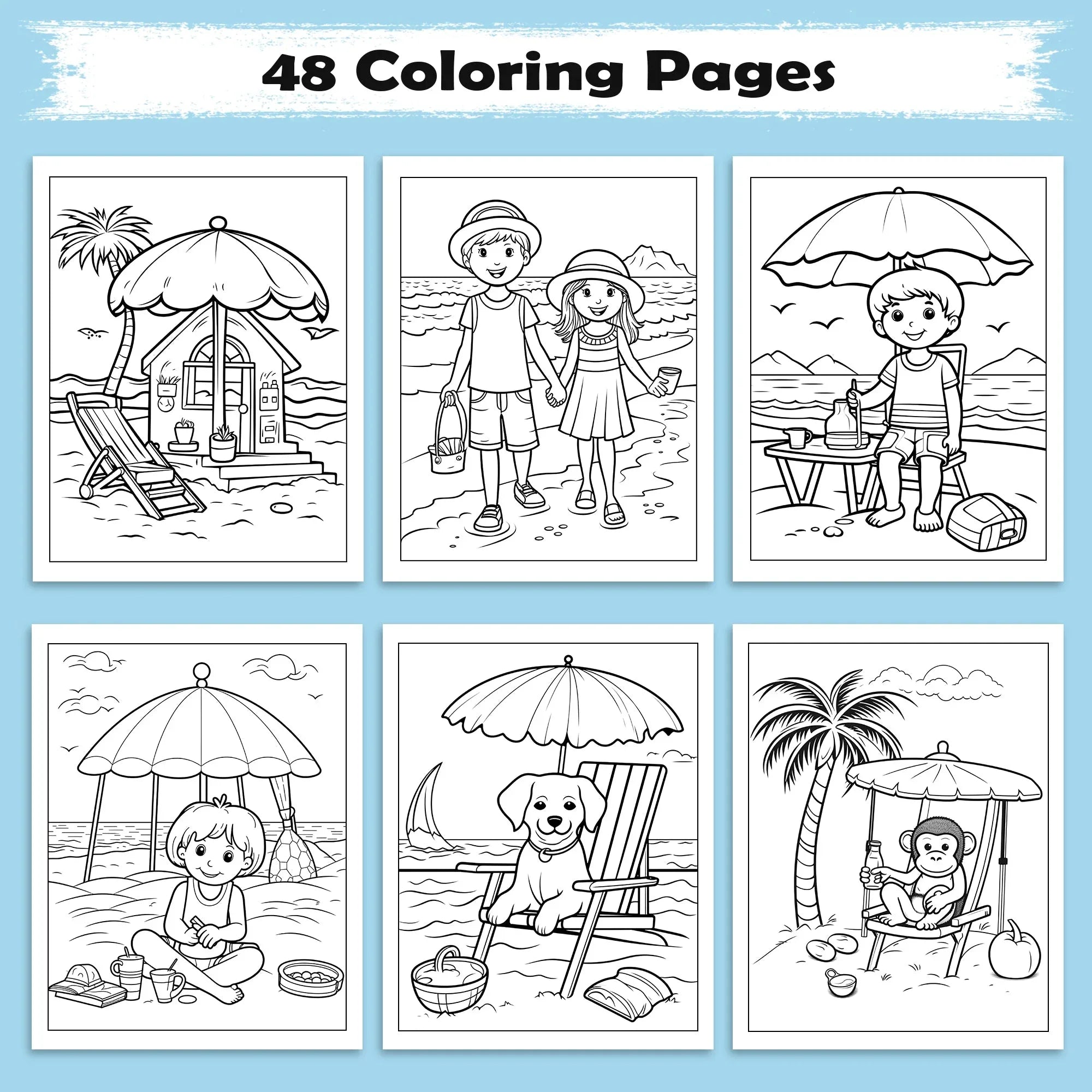 Hawaii Kids Coloring Pages – 48 Cute Beach and Vacation Designs – For Kids - BIG FRENCHIES