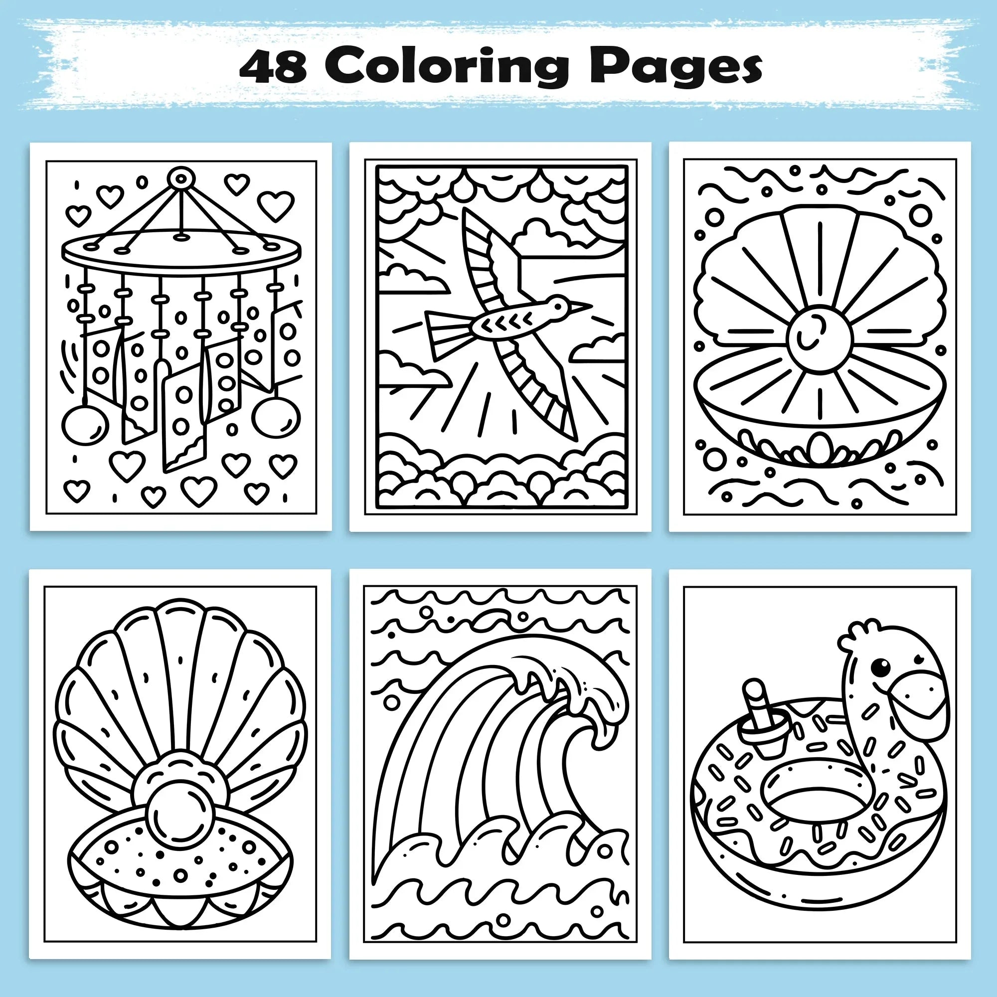 Aloha Vibes Hawaii Coloring Pages – 48 Fun Beach & Island Scenes for Kids - BIG FRENCHIES