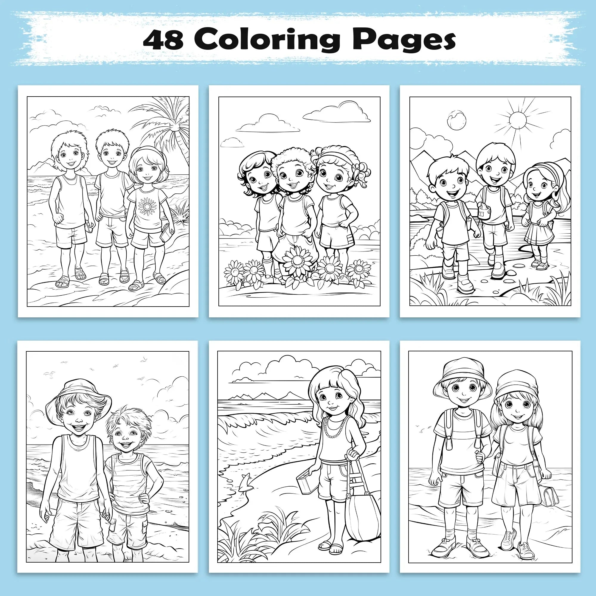 Island Explorers Coloring Pages – 48 Fun Hawaii Outdoor Adventures – For Kids - BIG FRENCHIES