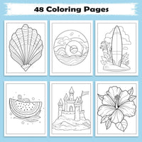 Island Fun – Hawaii Coloring Pages – 48 Tropical Summer Scenes for Kids - BIG FRENCHIES