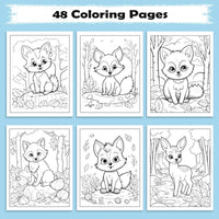 Woodland Wonders Coloring Pages – 48 Pages – Fun Autumn Designs – For Kids - BIG FRENCHIES