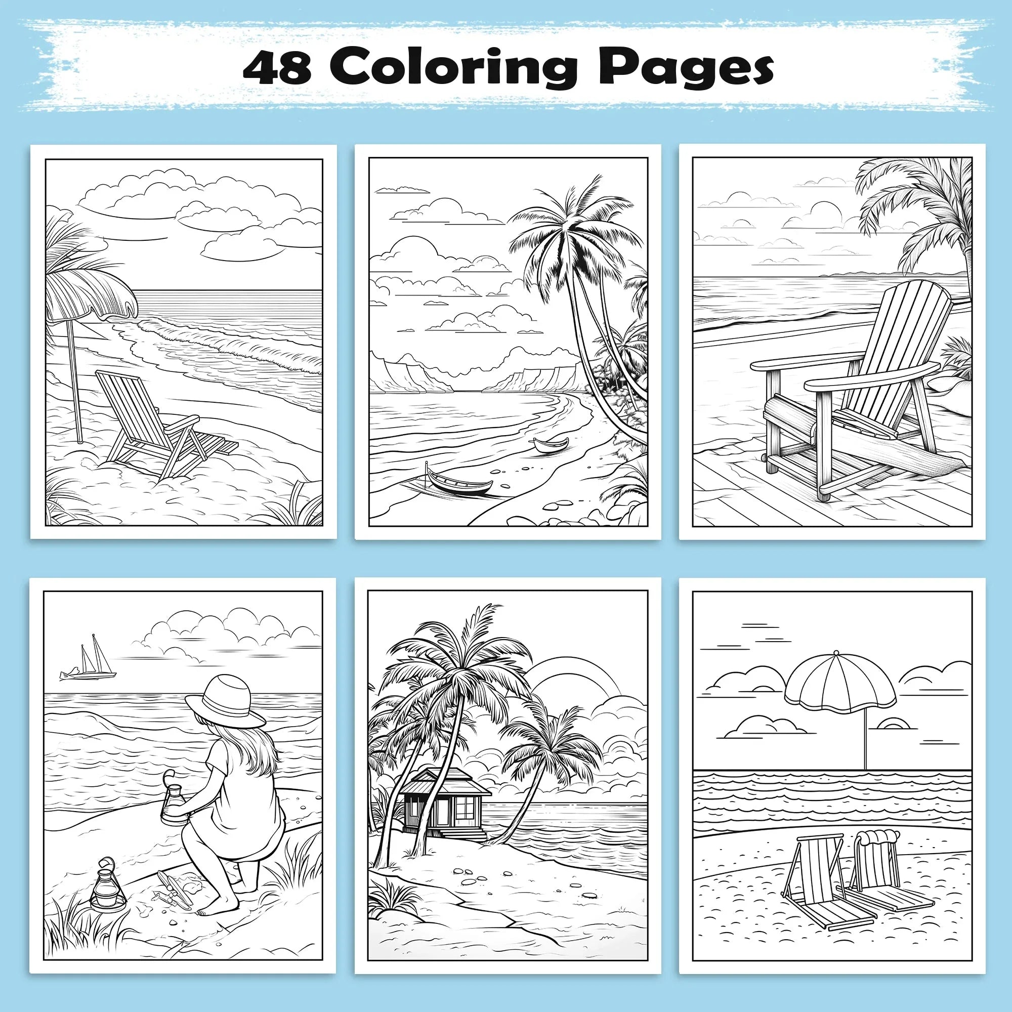 Sun & Sand Hawaii Coloring Pages – 48 Tropical Summer Activities for Kids - BIG FRENCHIES